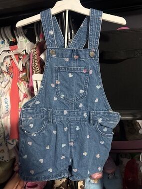 Source Unknown Blue Denim Heart Print One-Piece Bodysuit and Dress bundle of 2